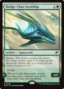 FOIL SLEDGE-CLASS SEEDSHIP mtg NM Edge of Eternities 1 Rare - Image 1