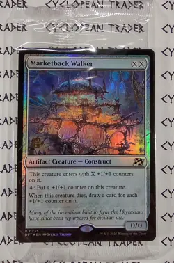 FOIL Prerelease MARKETBACK WALKER mtg SEALED Aetherdrift Rare Stamped PROMO - Image 1