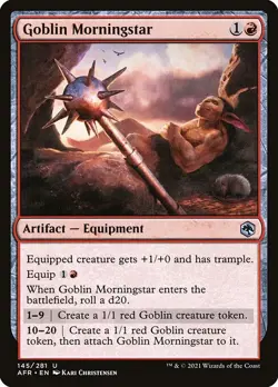 FOIL GOBLIN MORNINGSTAR mtg NM Adventures in The Forgotten Realms 1 Unc - Image 1