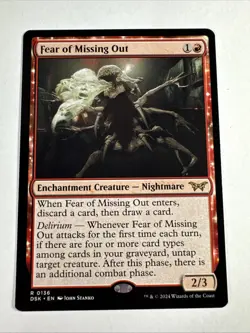 MTG - Fear of Missing Out - Rare #136 Regular NM/MINT Duskmourn: House of Horror - Image 1
