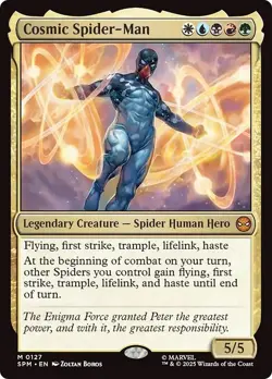 FOIL COSMIC SPIDER-MAN mtg NM Marvel's Spider-Man 1 Mythic - Image 1