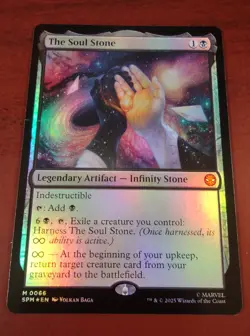 FOIL THE SOUL STONE mtg SCRATCH Marvel's Spider-Man 1 Mythic UNPLAYED - Image 2