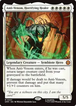FOIL ANTI-VENOM, HORRIFYING HEALER mtg NM Marvel's Spider-Man 1 Mythic - Image 1