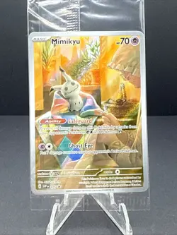SEALED Pokemon TCG Mimikyu SVP 075 Paldean Fates Holo Black Star Promo NM - Image 1