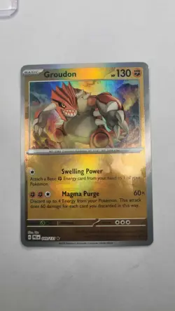 Groudon (Master Ball Pattern) 49/356 Prismatic Evolutions Pokemon TCG NM - Image 1