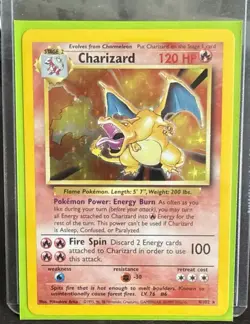 Pokemon TCG Charizard 4/102 Base Set Holo Rare Near Mint - Image 1