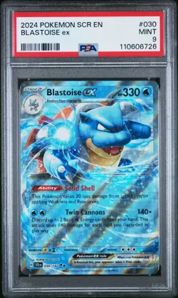2024 POKEMON SCR EN-STELLAR CROWN #030 BLASTOISE EX PSA 9 - Image 1