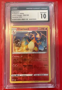 2020 Pokemon SWSH Vivid Voltage CHARIZARD 025/185 GEM MINT CGC 10 - Image 1