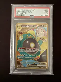 Pokemon Iono's Bellibolt ex Japanese Battle Partners UR 130/100 PSA 9 Mint - Image 1