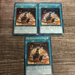 Pre-Preparation of Rites - x3 (Playset) RA01-EN055 Secret Rare NM 1st Ed - Image 2