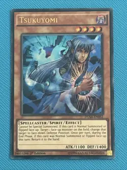 Yu-Gi-Oh! TCG Tsukuyomi DUSA-EN052 Duelist Saga 1st Edition Ultra Rare LP - Image 1