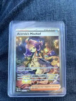 Pokemon TCG Acerolas Mischief and Mega Abomansnow Ex Mega Manetric Ex Card - Image 1