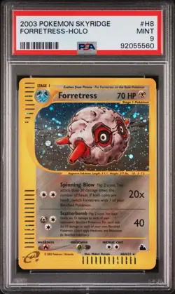 Forretress H8/H32 Skyridge Holo Rare 2003 Vintage Pokemon TCG Card PSA 9 MINT - Image 1