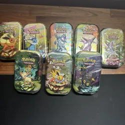 Pokemon TCG Prismatic Evolutions Costco 8 Mini-Tin Bundle Cards sealed - Image 1