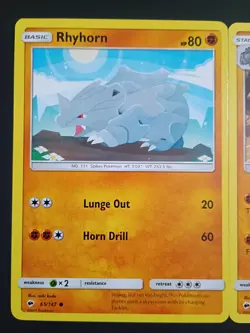 Pokemon Cards Rhyhorn Rhydon & Rhyperior Sun and Moon Burning Shadows. NM/M 2017 - Image 2