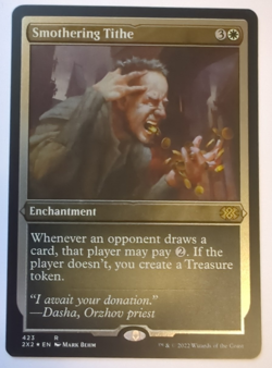1x ~ Smothering Tithe ~ (Foil Etched) NM MTG EDH Double Masters 22 *Startropic* - Image 1