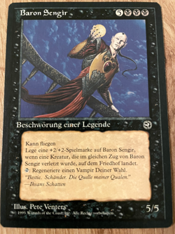 Baron Sengir NM Magic Karte deutsch MtG Heimatlander Homelands Legende - Image 1
