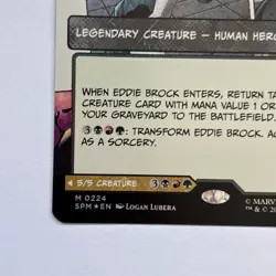 MTG Spider Man Eddie Brock Borderless Comic Art Foil - Image 4