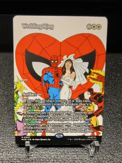Wedding Ring Borderless Marvel's Spider-Man MTG Regular NM - Image 1