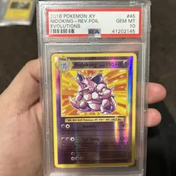 PSA 10 Pokemon XY Nidoking - Reverse Foil Evolutions Gem Mint 10 - Image 1