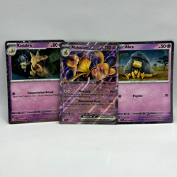 Pokemon TCG - Alakazam SVP050 / Abra / Kadabra - 151 Promo Bundle - NM - Image 1