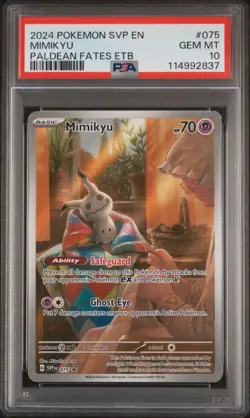 Mimikyu #075 PSA 10 - 2024 Pokemon SV Promos Paldean Fates - Image 1