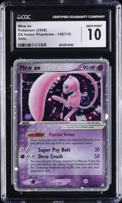 2006 POKEMON EX HOLON PHANTOMS MEW EX CGC 10 - Image 1