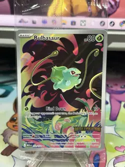2025 Pokemon Mega Evolutions Bulbasaur 133/132 Stamped Promo Sealed IR - Image 1