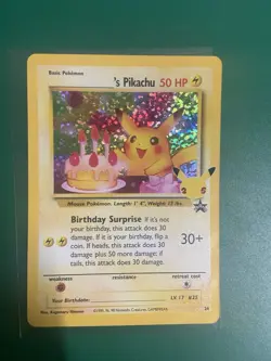 Birthday Pikachu 24 Celebrations Classic Collection Holo Pokemon TCG 2021 NM #B - Image 2
