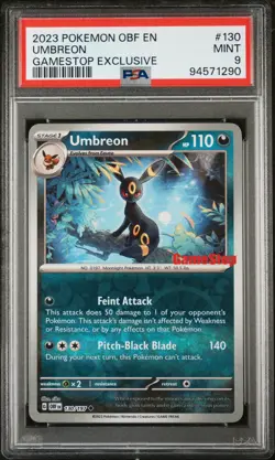 PSA 9 - 2023 Pokemon Obf En-Obsidian Flames 130 Umbreon | Gamestop Exclusive - Image 1