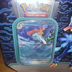 Pokemon Paldea Partners Tin Quaquaval TCG Sealed - Image 2