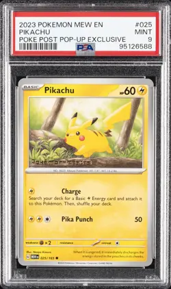 2023 POKEMON MEW EN-151 POKEMON TOGETHER #025 PIKACHU PSA 9 - Image 1