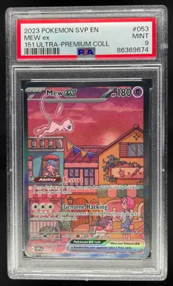 2023 Pokemon S&V Black Star Promo Mew ex Ultra Premium Collection PSA 9 Mint 053 - Image 1