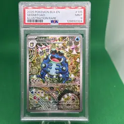 2025 POKEMON BLK EN-BLACK BOLT ILLUSTRATION RARE #105 SEISMITOAD PSA 9 - Image 1