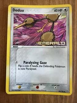 Pokemon TCG Doduo EX Emerald 45/106 Reverse Holo Stamped - Mint Condition! - Image 1