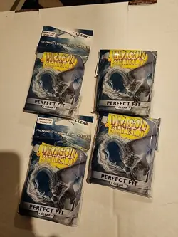 4-Arcane Tinmen Dragon Shields Perfect Fit (100) Clear Inner Card Sleeves Pack - Image 1