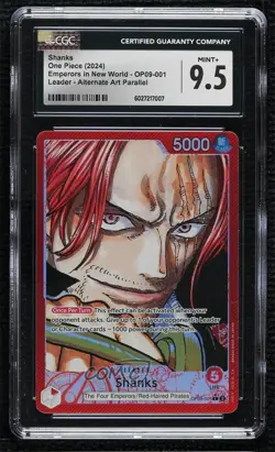 2024 One Piece Card Game: Emperors in the New World OP09 Shanks CGC 9.5 Mint+ - Image 1