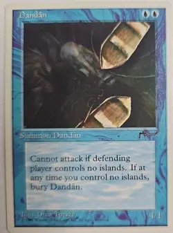 MTG Magic The Gathering Card Dandan Summon Dandan Blue Mirrodin 1995 - Image 1