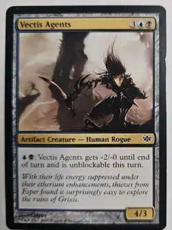 MTG Magic The Gathering Card Vectis Agents Artifact Creature Human Rogue Conflux - Image 1