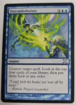 MTG Magic The Gathering Card Discombobulate Instant Blue X 10th Edition - Image 1