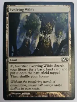 MTG Magic The Gathering Card Evolving Wilds Land M13 - Image 1