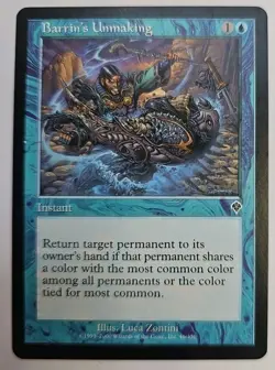 MTG Magic The Gathering Card Barrin's Unmaking Instant Blue Invasion - Image 1