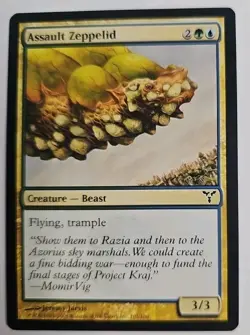 MTG Magic The Gathering Card Assault Zeppelid Creature Beast Dissension - Image 1