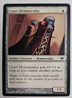 MTG Magic The Gathering Card Court Homunculus Artifact Creature Homunculus - Image 1