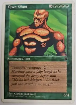 MTG Magic The Gathering Card Craw Giant Summon Giant Green Chronicles 1995 - Image 1