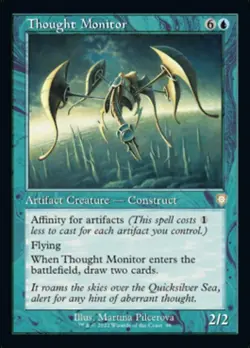NM-Mint, English MTG Regular Thought Monitor Commander: The Brothers' War Magic - Image 1