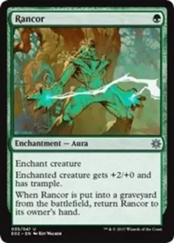 Heavy Play, English MTG Regular Rancor Explorers of Ixalan Magic the Gathering - Image 1