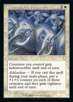 NM-Mint, English MTG Regular Unbreakable Formation Commander: The Brothers' War - Image 1