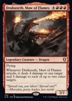 NM-Mint, English MTG Regular Drakuseth, Maw of Flames Commander Legends: Battle - Image 1