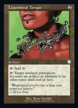 NM-Mint, English MTG Regular Liquimetal Torque Commander: The Brothers' War Magi - Image 1
